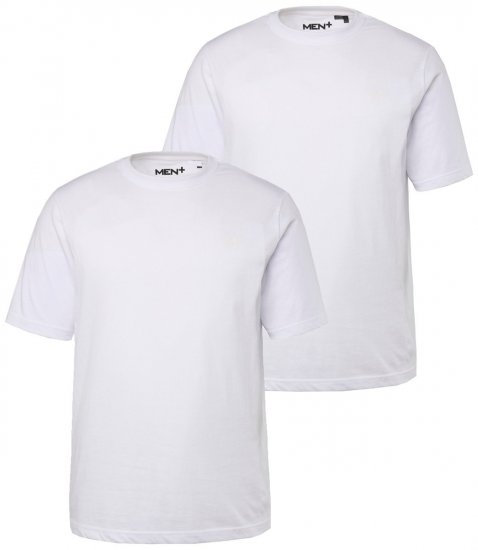 Men+ 285 T-shirt col rond Blanc lot de 2 - T-shirts - T-shirts Homme Grande Taille