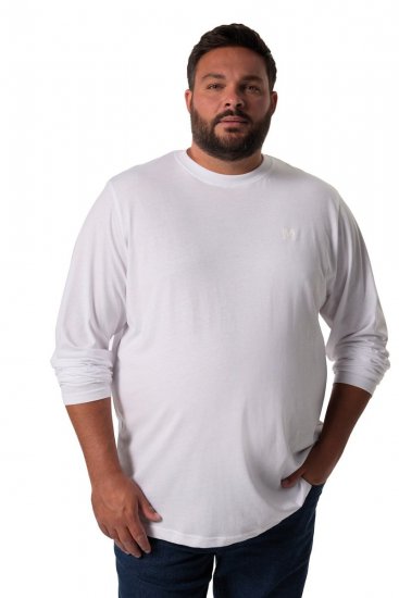 Men+ 307 T-shirt manches longues Blanc - T-shirts - T-shirts Homme Grande Taille
