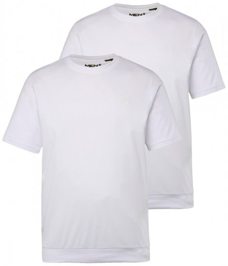 Men+ 311 T-shirt bellyfit Blanc lot de 2 - T-shirts - T-shirts Homme Grande Taille