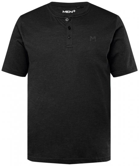 Men+ 365 T-shirt Henley Noir - T-shirts - T-shirts Homme Grande Taille