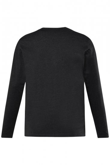 Men+ 383 T-shirt Henley manches longues Noir - T-shirts - T-shirts Homme Grande Taille