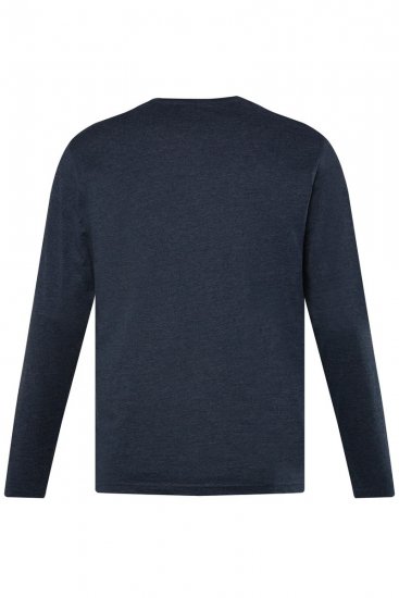 Men+ 383 T-shirt Henley manches longues Bleu marine - T-shirts - T-shirts Homme Grande Taille