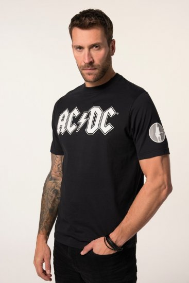 JP1880 AC/DC Classic Logo Band T-Shirt Black - T-shirts - T-shirts Homme Grande Taille