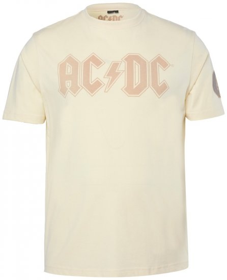 JP1880 836411 AC/DC Classic Logo T-shirt Gris sable - T-shirts de groupes - T-shirts de groupes grande taille