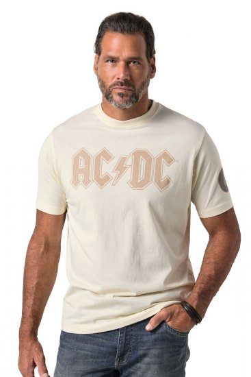 JP1880 836411 AC/DC Classic Logo T-shirt Gris sable - T-shirts de groupes - T-shirts de groupes grande taille