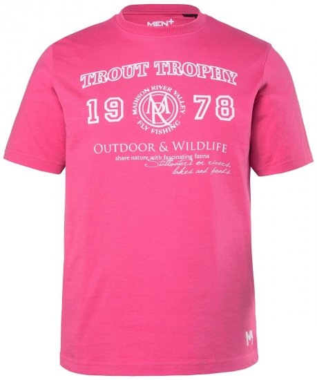 Men+ 424 T-shirt Trout Trophy Rose flamant - T-shirts - T-shirts Homme Grande Taille