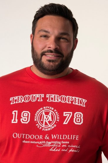 Men+ 424 T-shirt Trout Trophy Rouge piment - T-shirts - T-shirts Homme Grande Taille