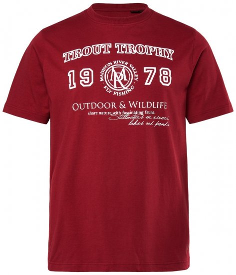 Men+ 424 T-shirt Trout Trophy Brun cuivré - T-shirts - T-shirts Homme Grande Taille
