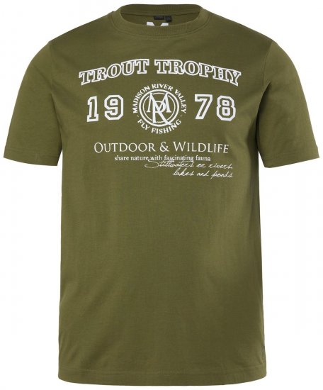 Men+ 424 T-shirt Trout Trophy Olive foncé - T-shirts - T-shirts Homme Grande Taille