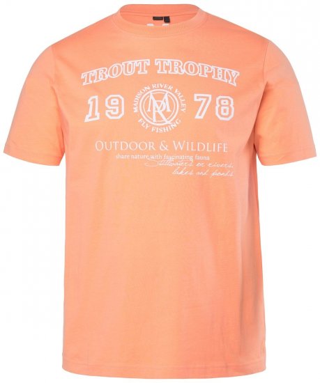 Men+ 424 T-shirt Trout Trophy Abricot foncé - T-shirts - T-shirts Homme Grande Taille