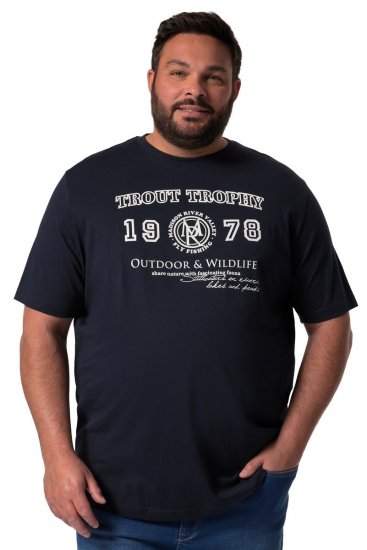 Men+ 424 T-shirt Trout Trophy Bleu marine - T-shirts - T-shirts Homme Grande Taille