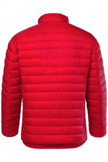 Boston Park 638 Veste matelassée bellyfit à col montant Rouge - Vestes - Vestes Homme Grandes Tailles