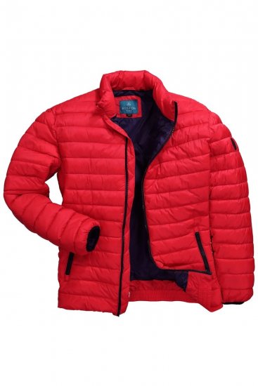 Boston Park 638 Veste matelassée bellyfit à col montant Rouge - Vestes - Vestes Homme Grandes Tailles