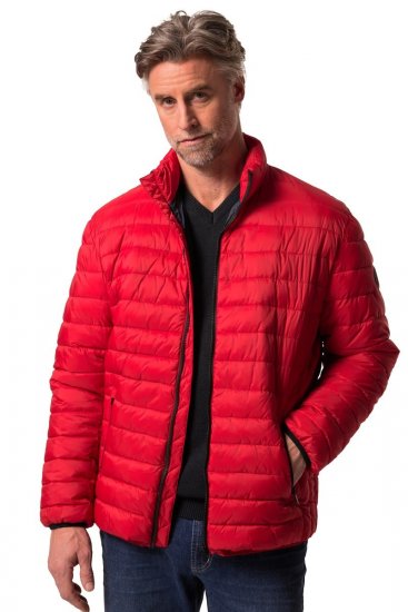 Boston Park 638 Veste matelassée bellyfit à col montant Rouge - Vestes - Vestes Homme Grandes Tailles