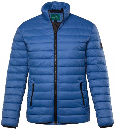 Boston Park 638 Veste matelassée bellyfit à col montant Bleu cobalt - Vestes - Vestes Homme Grandes Tailles