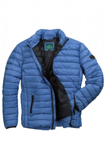 Boston Park 638 Veste matelassée bellyfit à col montant Bleu cobalt - Vestes - Vestes Homme Grandes Tailles