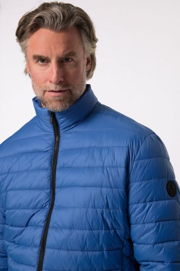 Boston Park 638 Veste matelassée bellyfit à col montant Bleu cobalt - Vestes - Vestes Homme Grandes Tailles