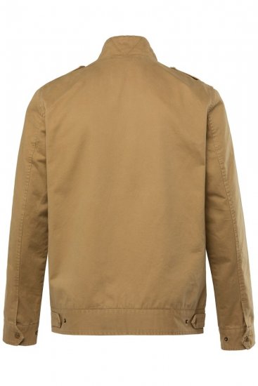 Men+ 641 Veste en coton à col montant Camel - Vestes - Vestes Homme Grandes Tailles