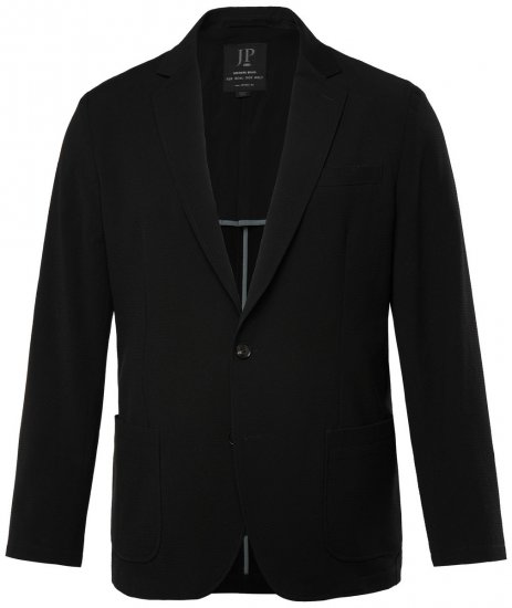 JP1880 San Remo Flexnamic Blazer en seersucker Noir - Costumes - Costumes grandes tailles 