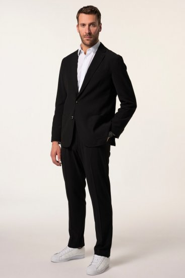 JP1880 San Remo Flexnamic Blazer en seersucker Noir - Costumes - Costumes grandes tailles 
