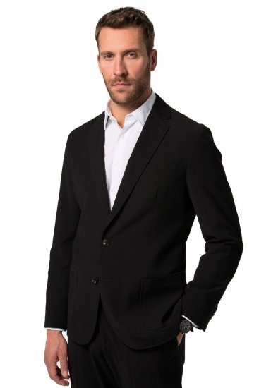 JP1880 San Remo Flexnamic Blazer en seersucker Noir - Costumes - Costumes grandes tailles 