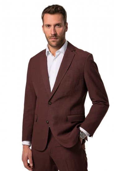 JP1880 Paros Blazer en mélange de lin Brun rouille - Costumes - Costumes grandes tailles 
