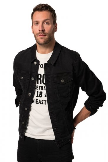 JP1880 836791 Veste en jean à quatre poches Noir - Vestes - Vestes Homme Grandes Tailles