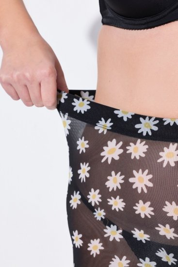 Ulla Popken 836803 Panty anti-frottement fleuri Noir - Panties anti-frottement - 