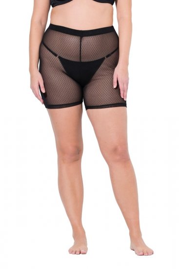Ulla Popken 836805 Panty anti-frottement à pois Noir - Panties anti-frottement - 