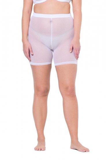 Ulla Popken 836805 Panty anti-frottement à pois Blanc - Panties anti-frottement - 
