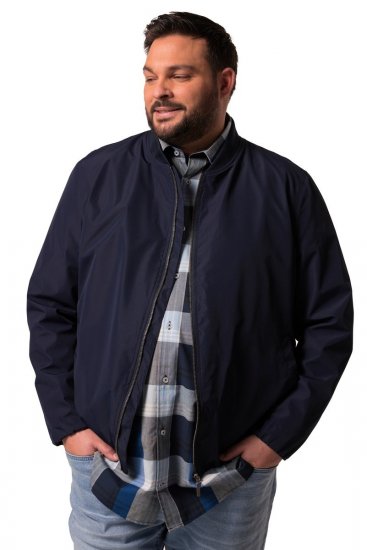 Men+ 823 Blouson bomber ultra-léger bellyfit Bleu marine - Vestes - Vestes Homme Grandes Tailles