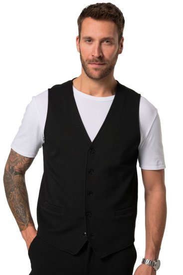 JP1880 New York Flexnamic Gilet en jersey Noir - Costumes - Costumes grandes tailles 
