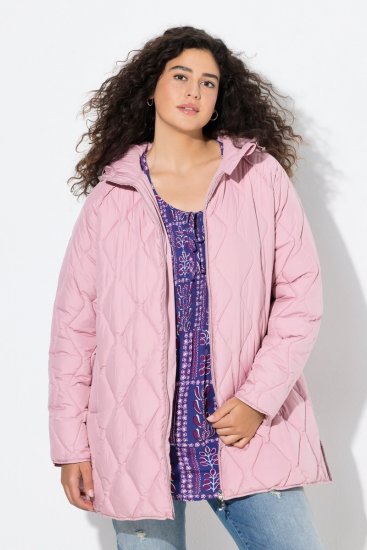 Ulla Popken 837208 Veste matelassée Vieux rose - Vestes - Vestes femme grande taille