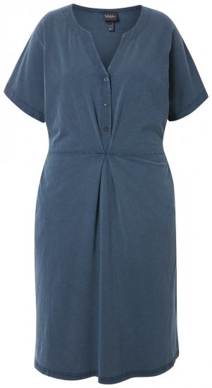 Ulla Popken 837403 Robe en jersey à manches courtes Bleu marine - Robes en jersey - 
