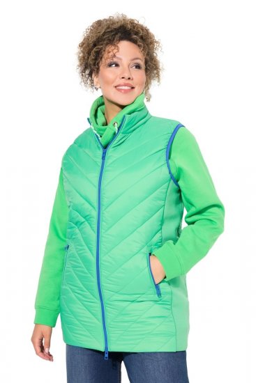 Ulla Popken 837409 Gilet HYPRAR matelassé Vert clair - Gilets sans manches - 