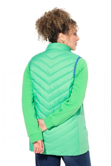 Ulla Popken 837409 Gilet HYPRAR matelassé Vert clair - Gilets sans manches - 
