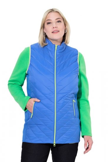 Ulla Popken 837409 Gilet HYPRAR matelassé Bleu - Gilets sans manches - 