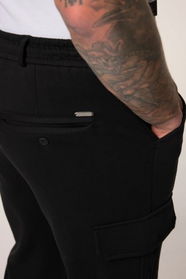 JP1880 New York Flexnamic Pantalon en jersey à poches cargo Noir - Costumes - Costumes grandes tailles 