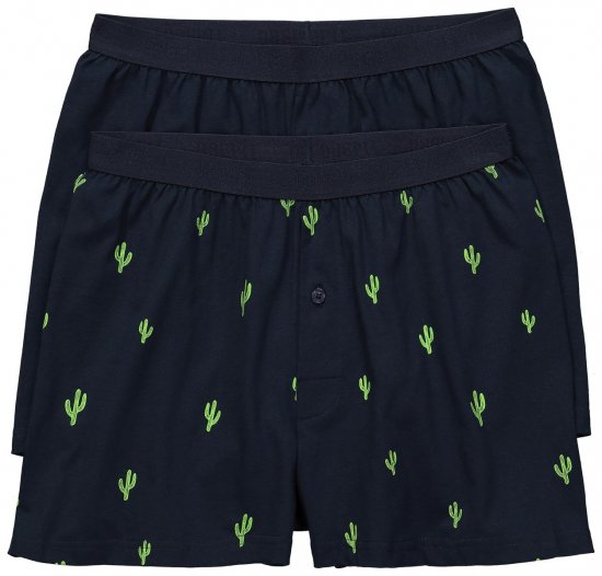 JP1880 837629 Caleçons FLEXNAMIC® à imprimé cactus Bleu marine lot de 2 - Sous-vêtements & bain - Sous-vêtements Grande Taille