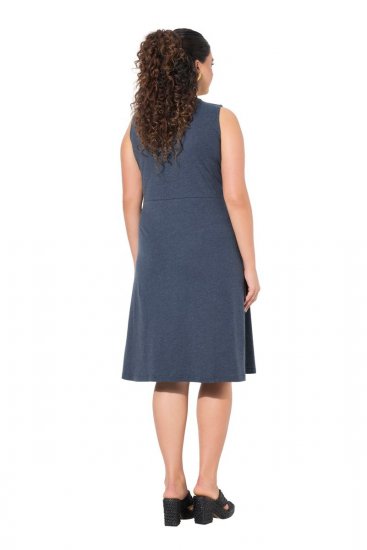 Ulla Popken 837874 Robe en jersey sans manches Bleu marine - Robes en jersey - 