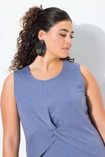Ulla Popken 837874 Robe en jersey sans manches Bleu - Robes en jersey - 