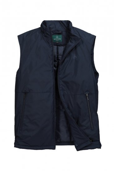 Boston Park 877 Gilet à col montant et fermeture éclair Bleu marine - Vestes - Vestes Homme Grandes Tailles