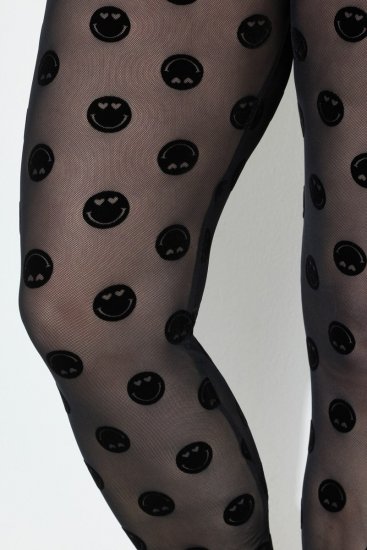 Ulla Popken 837949 Legging collant à motifs Noir - Collants & chaussettes - 