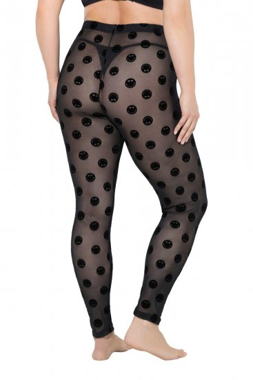 Ulla Popken 837949 Legging collant à motifs Noir - Collants & chaussettes - 