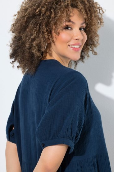 Ulla Popken 838567 Robe à manches courtes Multicolore - Robes midi - Robes midi grande taille