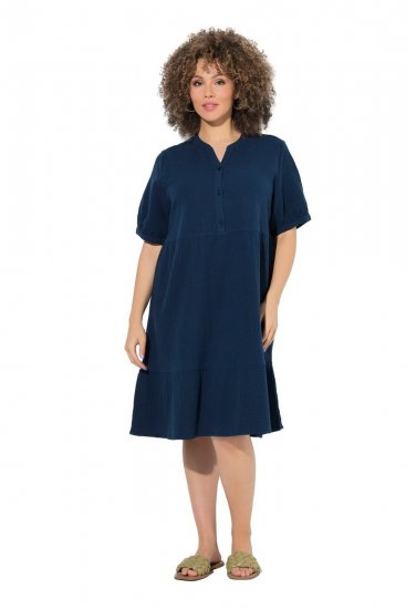 Ulla Popken 838567 Robe à manches courtes Multicolore - Robes midi - Robes midi grande taille