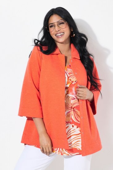 Ulla Popken 838658 Veste Corail - Vestes - Vestes femme grande taille
