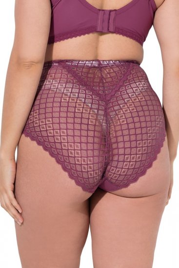 Ulla Popken 838675 Culottes taille haute Violet foncé - Culottes - 
