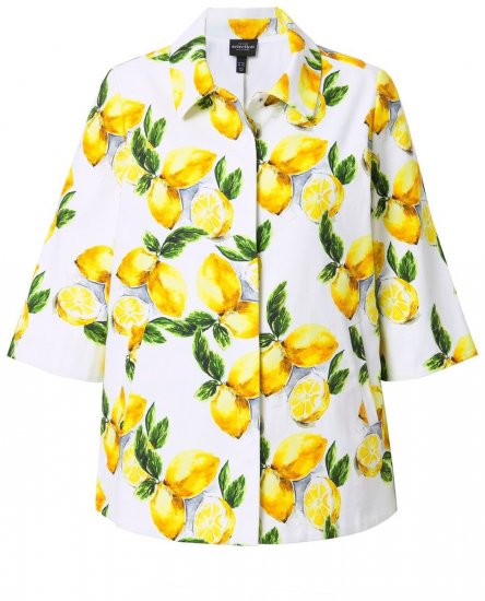 Ulla Popken 838952 Veste Blanc - Vestes - Vestes femme grande taille