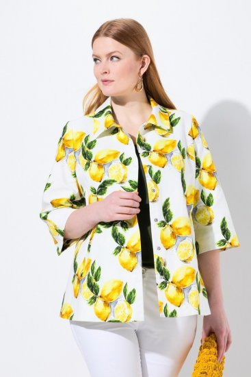 Ulla Popken 838952 Veste Blanc - Vestes - Vestes femme grande taille
